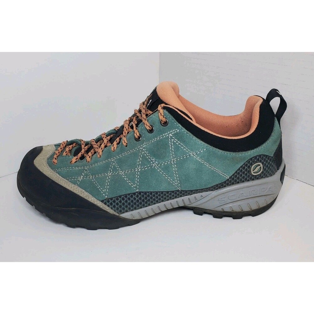 Scarpa Zen Pro Womens Sz 7 Hiking Approach Shoes Blue Peach Outdoor Gorpcore